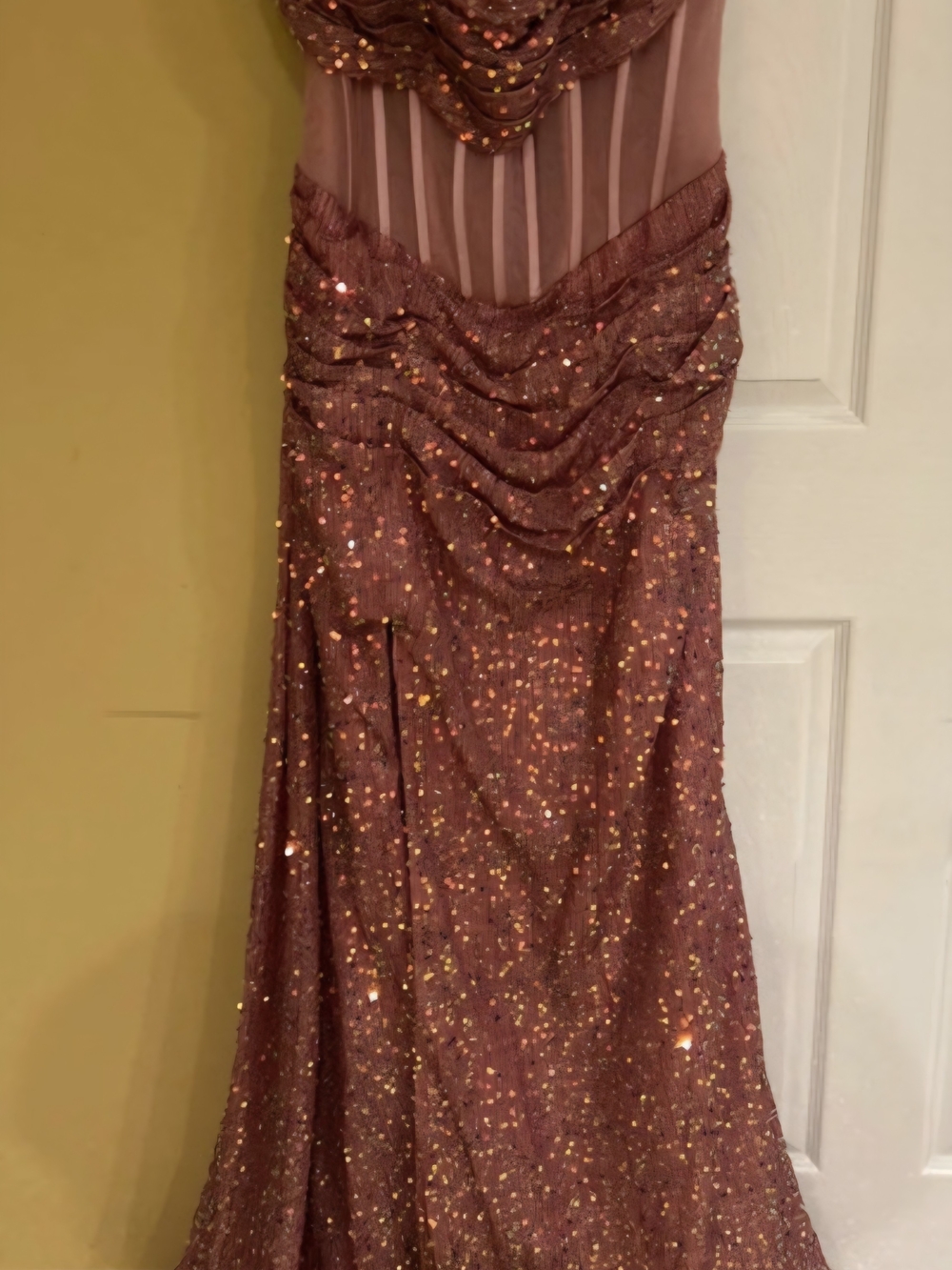 Windsor Rose Gold Sequin Prom Gown - Picture 1 of 11